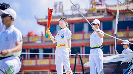 第六届亚洲沙滩运动会火炬传递今日举行 74名火炬手传递友谊