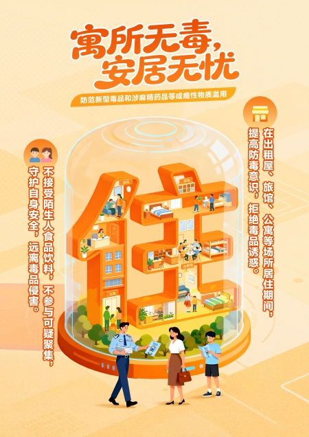 “医食住行”，护航芳华（驻扎青少年药物蹧跶海报）-住