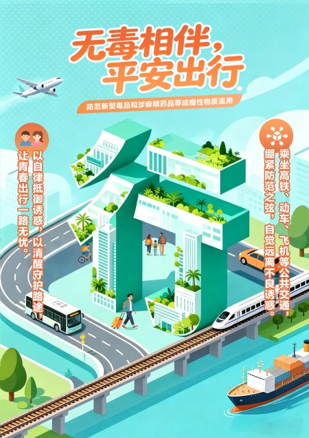 “医食住行”，护航芳华（驻扎青少年药物蹧跶海报）-行