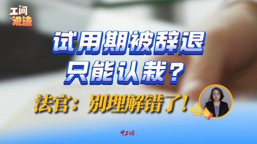 工间说法丨试用期被辞退只能认栽？法官：千万不能理解错了！