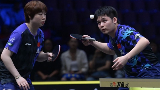 乒乓球——WTT欧洲大满贯瑞典站：林诗栋/蒯曼混双夺冠